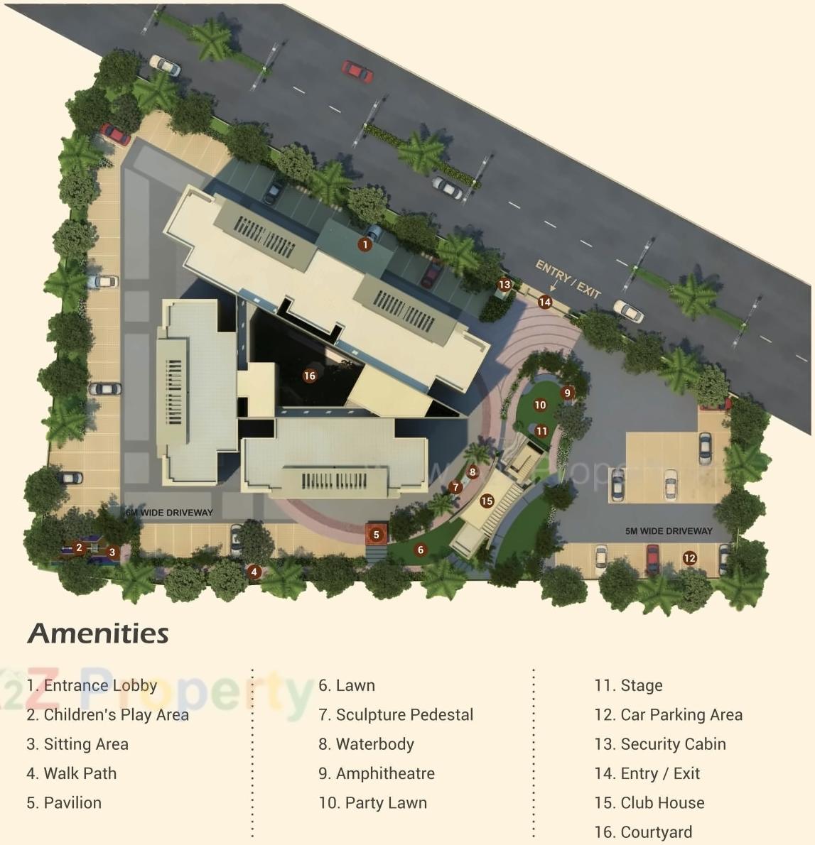 Layout of real estate project Ionia located at Chande, Pune, Maharashtra