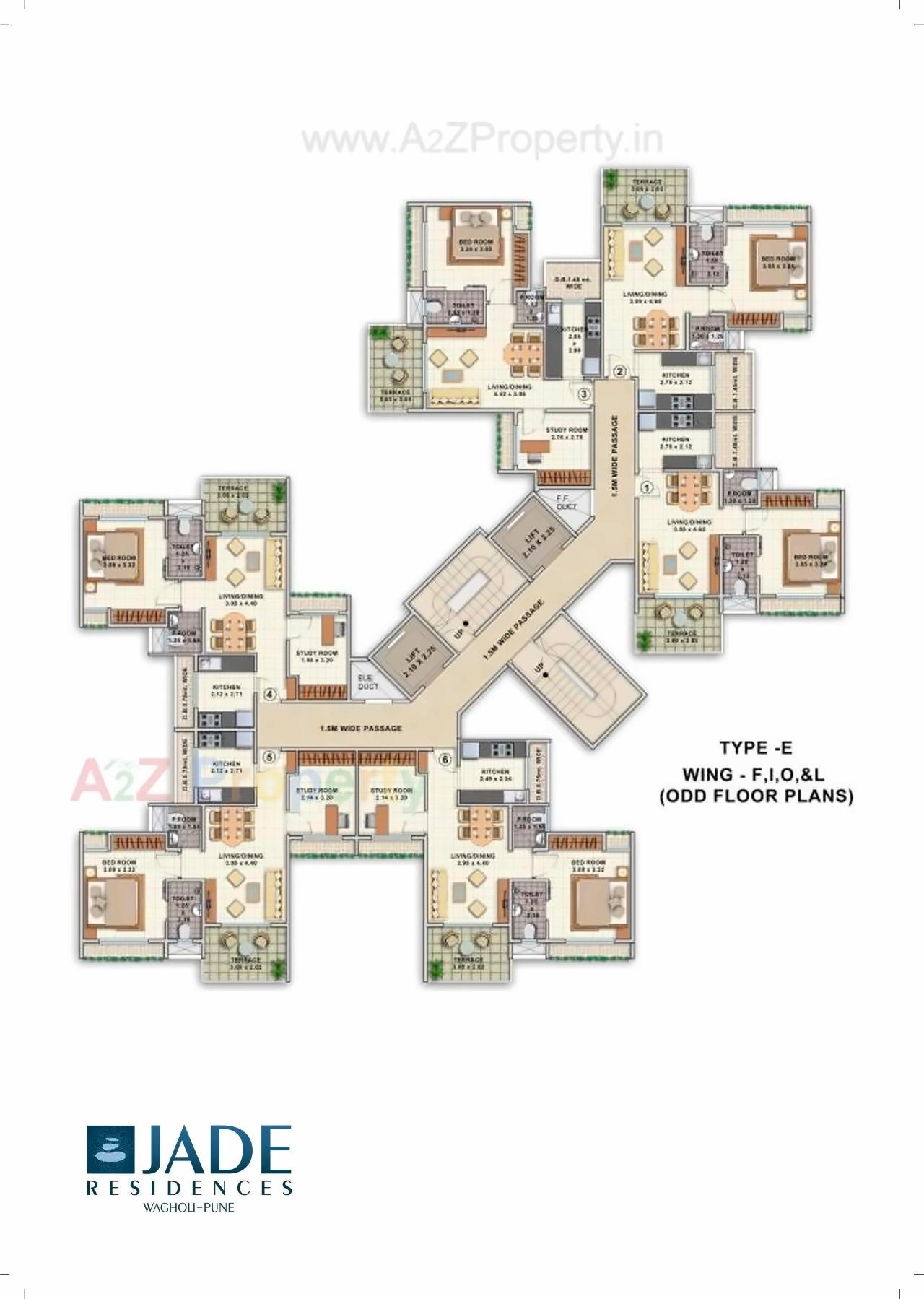 Layout of real estate project Jade Residences located at Wagholi, Pune, Maharashtra