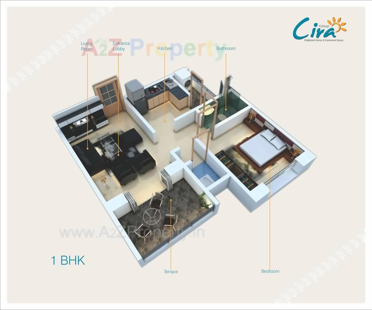 Layout of real estate project Kalaapi Cira located at Pirangut, Pune, Maharashtra
