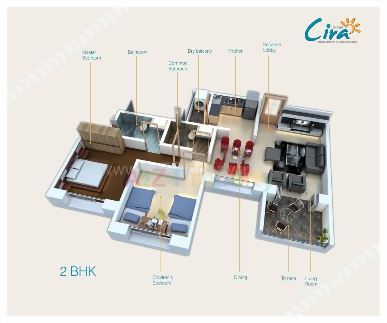 Layout of real estate project Kalaapi Cira located at Pirangut, Pune, Maharashtra