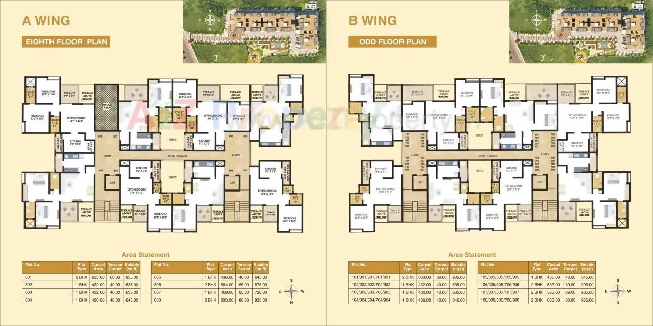 Layout of real estate project Kalash located at Kasar-amboli, Pune, Maharashtra