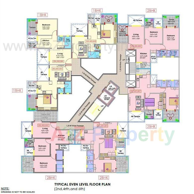 Nishigandh B Even Flrl Model of real estate project Kamalraj Nishigandh B located at Dighi, Pune, Maharashtra