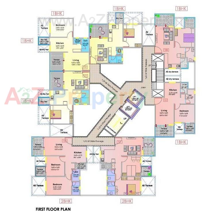 Nishigandh B First Flr Model of real estate project Kamalraj Nishigandh B located at Dighi, Pune, Maharashtra