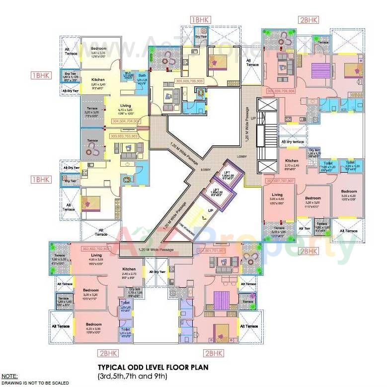 Nishigandh B Odd Flr Model of real estate project Kamalraj Nishigandh B located at Dighi, Pune, Maharashtra