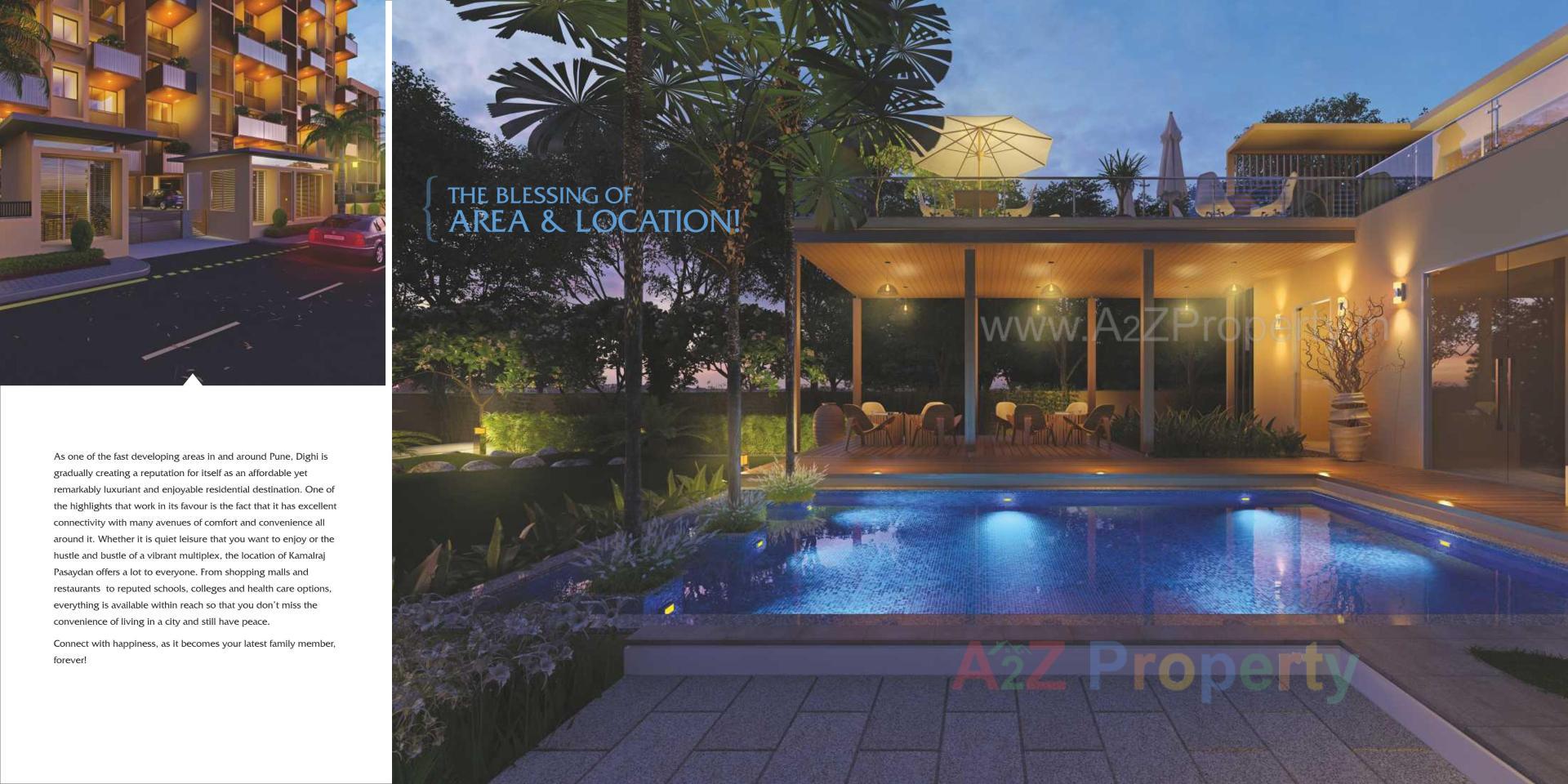 3D Elevation of real estate project Kamalraj Pasaydan located at Dighi, Pune, Maharashtra