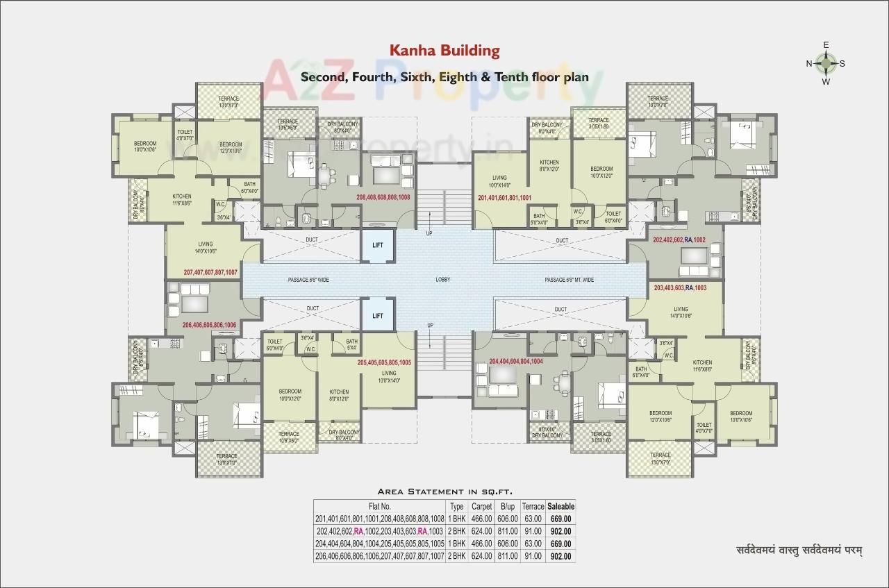 Layout of real estate project Kanha Yashoda located at Narhe, Pune, Maharashtra