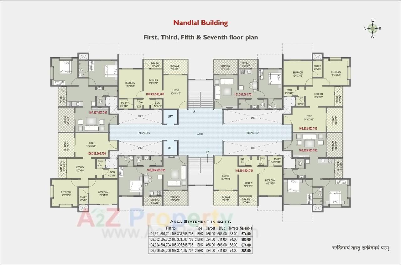 Layout of real estate project Kanha Yashoda located at Narhe, Pune, Maharashtra