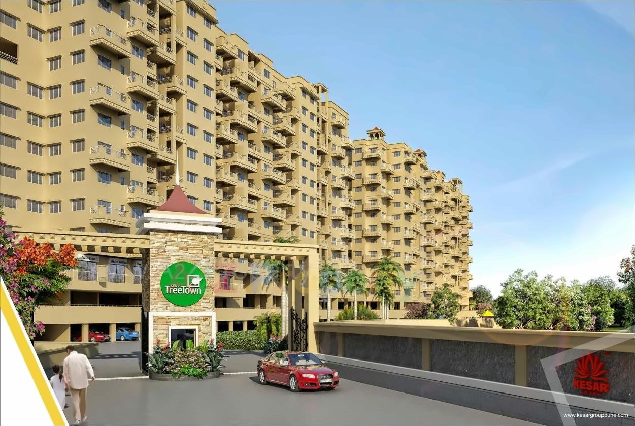 3D Elevation of real estate project Kesar Tree Town located at Pimpri-chinchawad-m-corp, Pune, Maharashtra