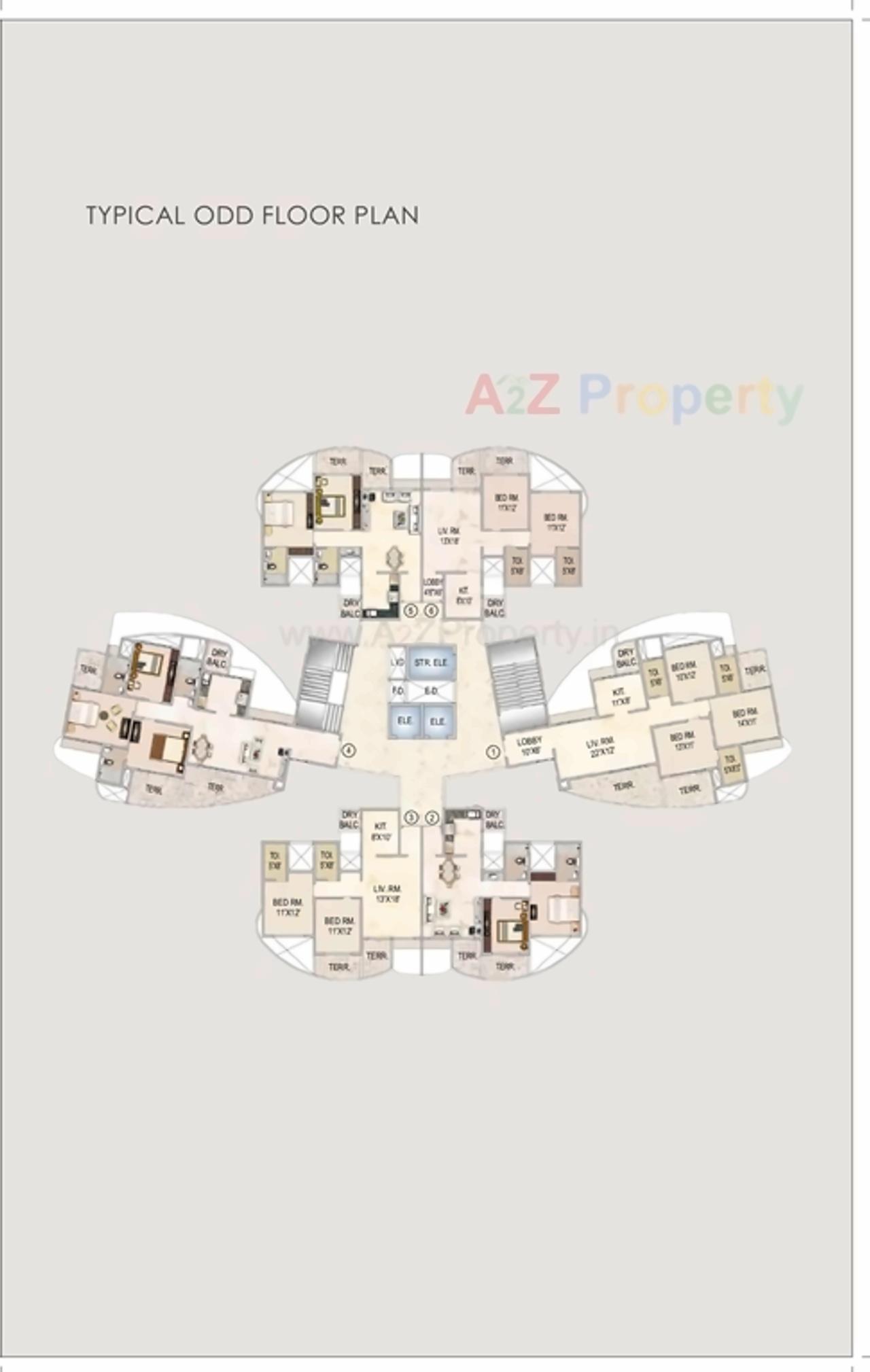 Layout of real estate project Keystone Altura located at Wakad, Pune, Maharashtra