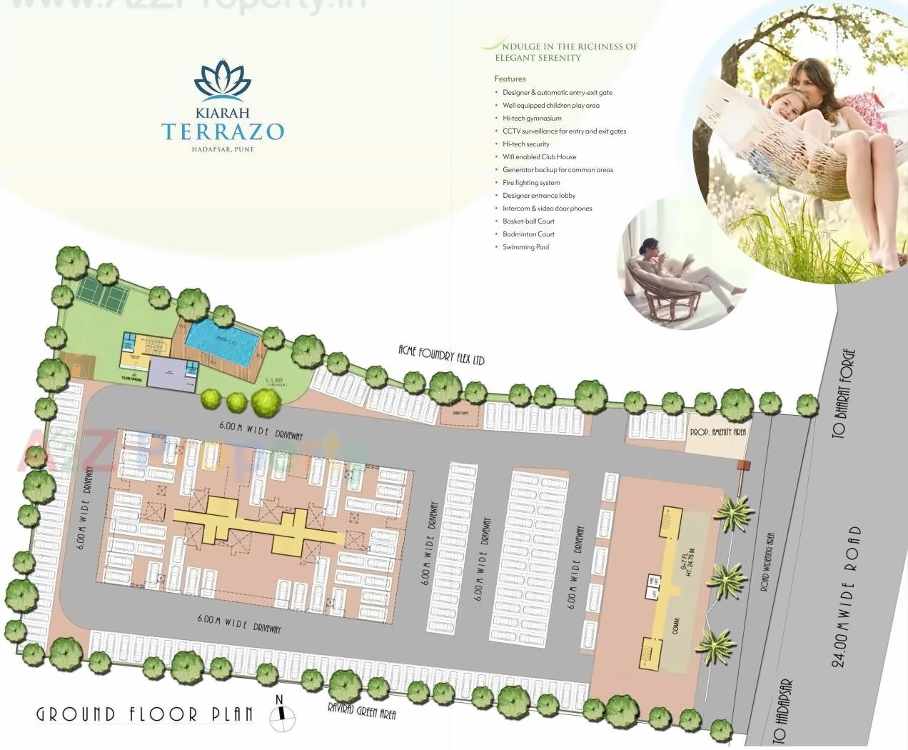 Layout of real estate project Kiarah Terrazo located at Hadapsar, Pune, Maharashtra