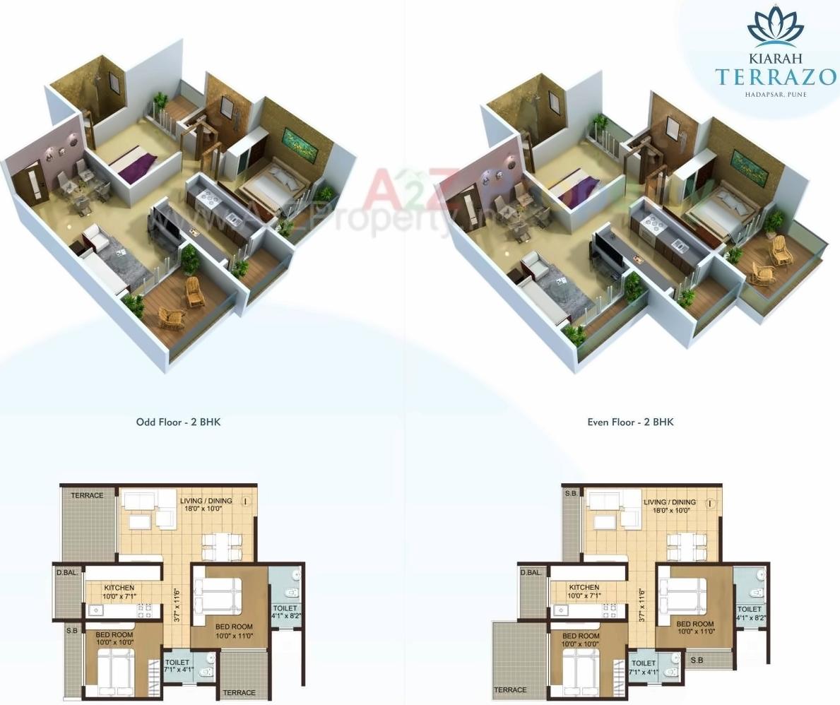 Layout of real estate project Kiarah Terrazo located at Hadapsar, Pune, Maharashtra