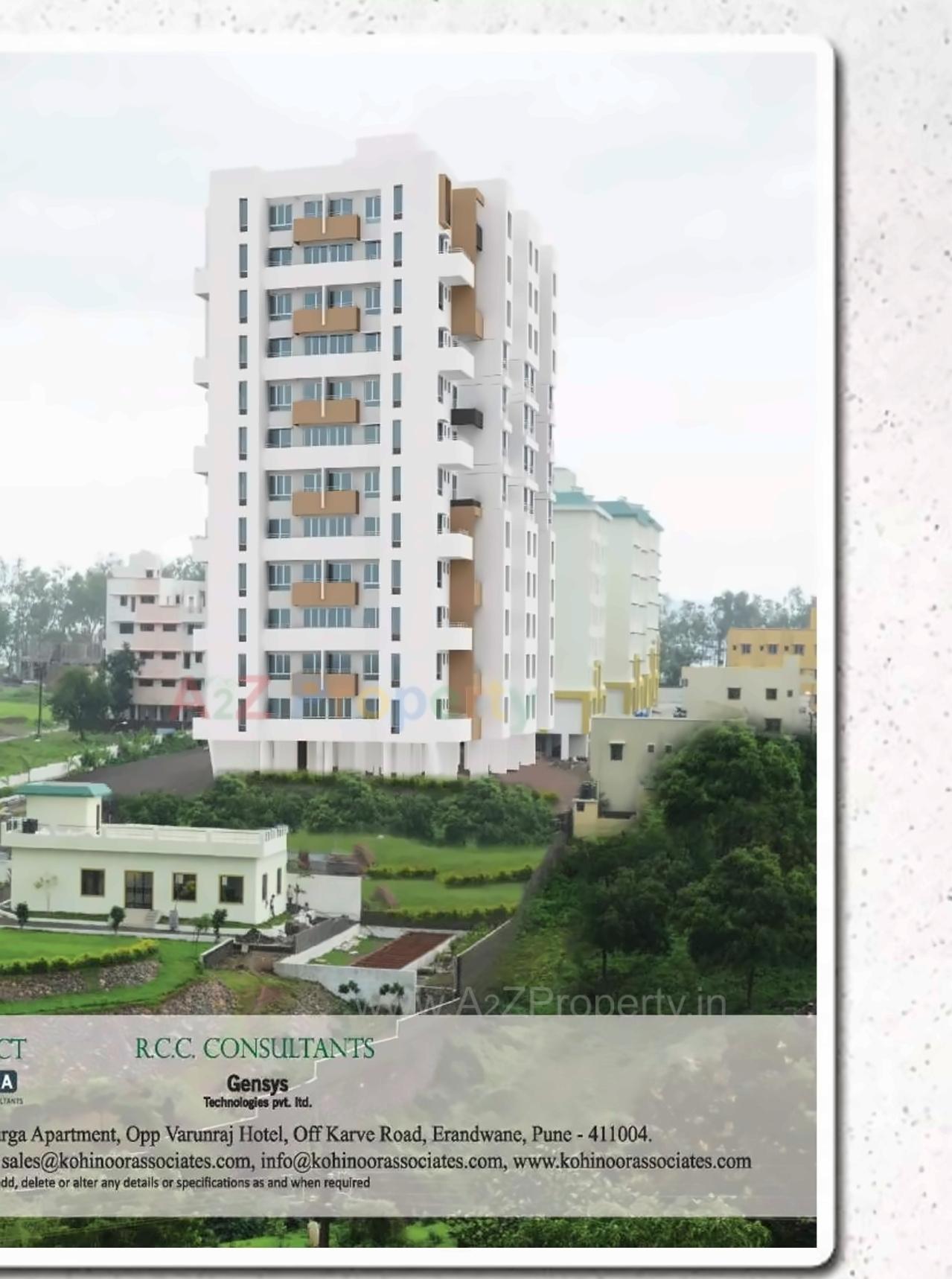3D Elevation of real estate project Kohinoor Begonia located at Varale, Pune, Maharashtra