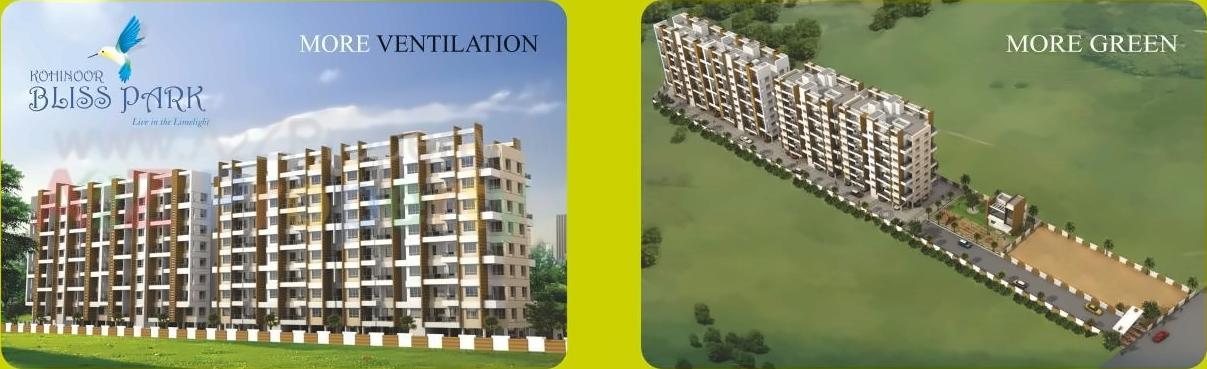 3D Elevation of real estate project Kohinoor Blisspark located at Chakan-ct, Pune, Maharashtra
