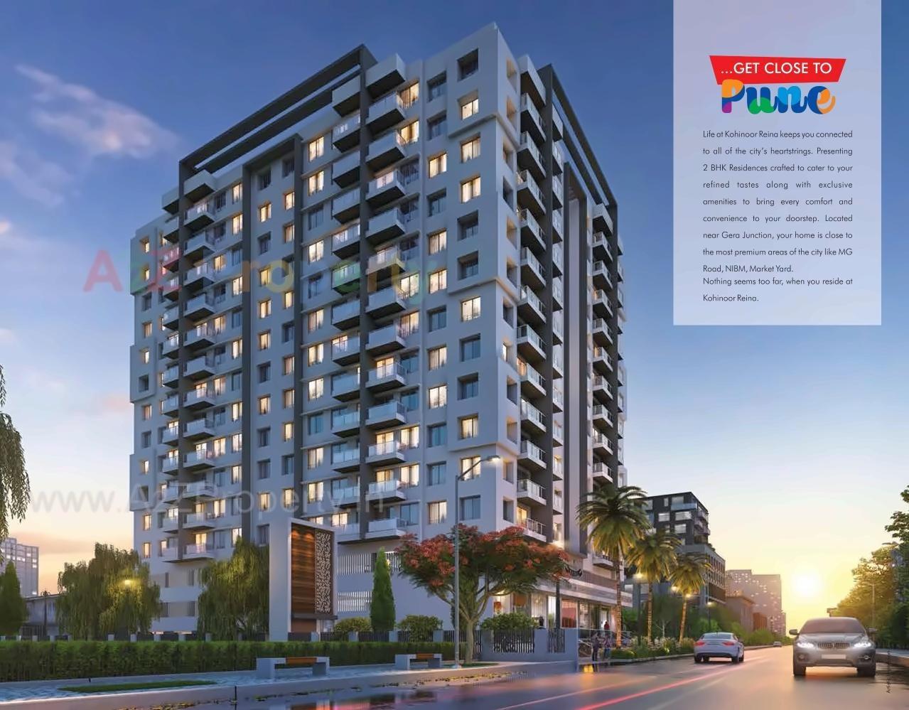 3D Elevation of real estate project Kohinoor located at Pune-m-corp, Pune, Maharashtra