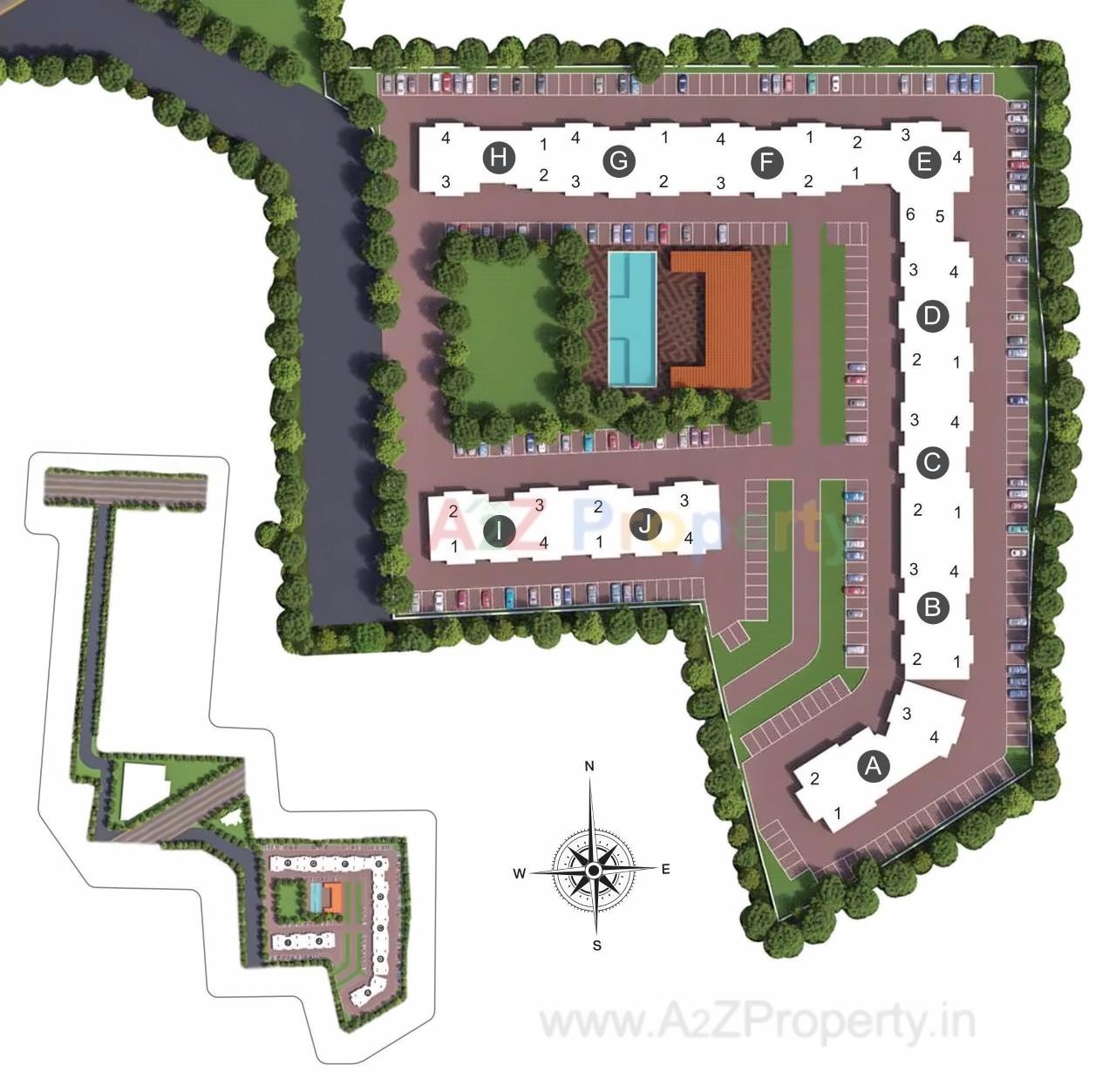 Layout of real estate project Konark Orchid J located at Wagholi, Pune, Maharashtra