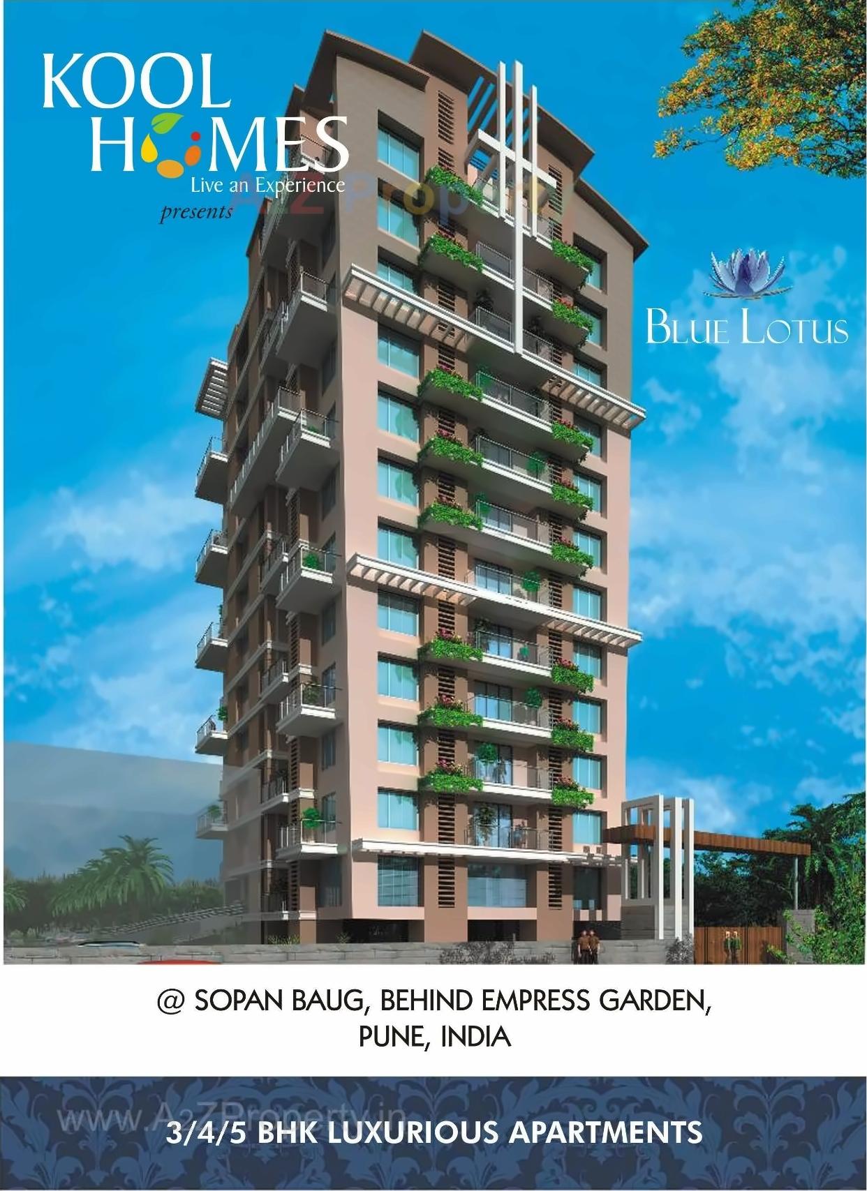 3D Elevation of real estate project Koolhomes Blue Lotus located at Pune-cb, Pune, Maharashtra