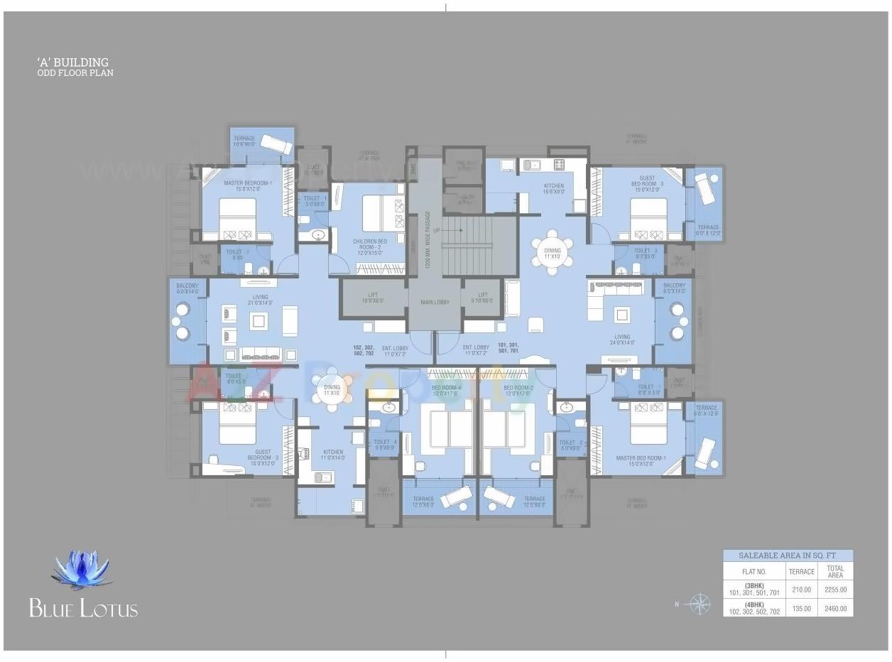 Layout of real estate project Koolhomes Blue Lotus located at Pune-cb, Pune, Maharashtra