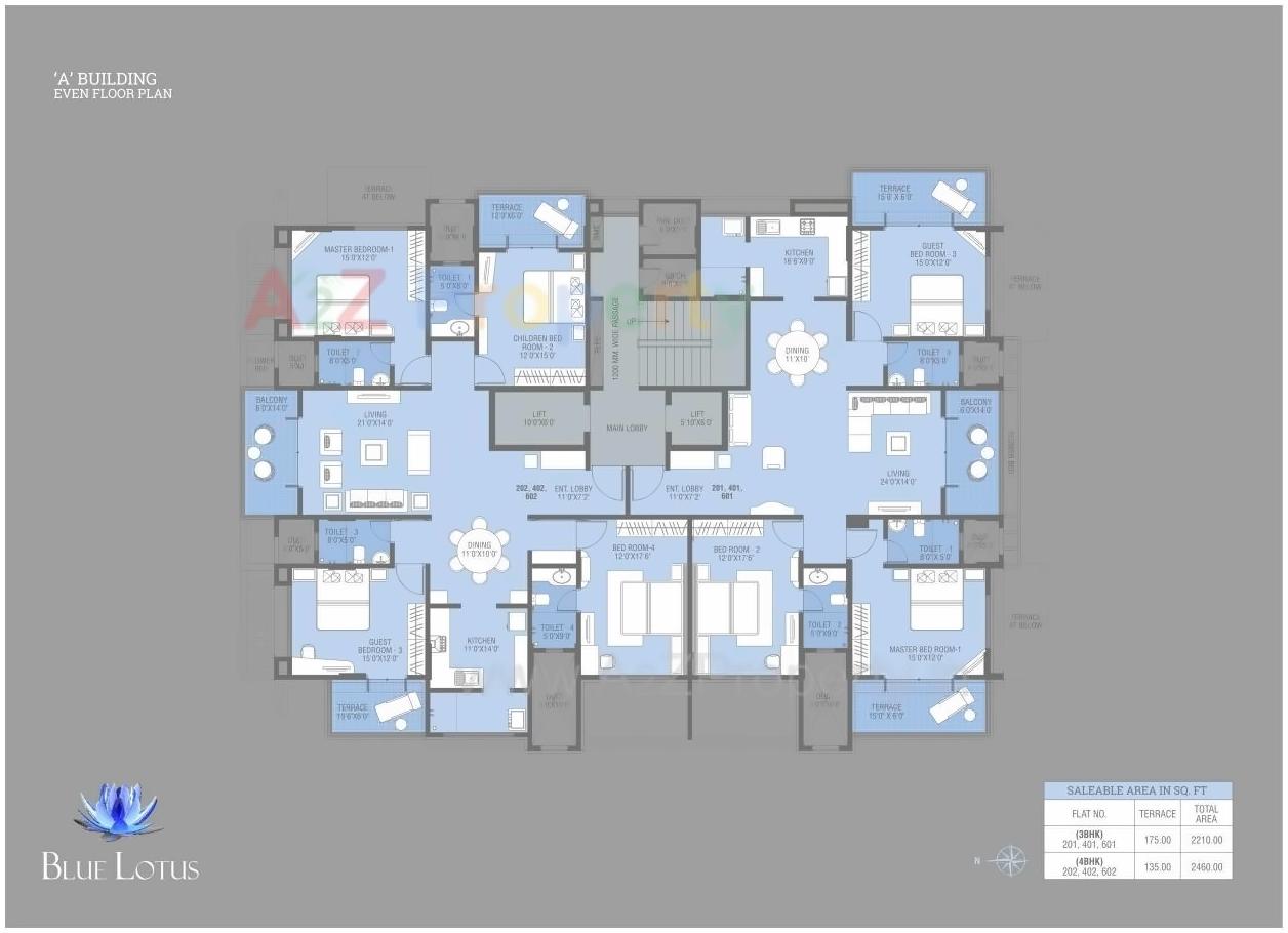 Layout of real estate project Koolhomes Blue Lotus located at Pune-cb, Pune, Maharashtra
