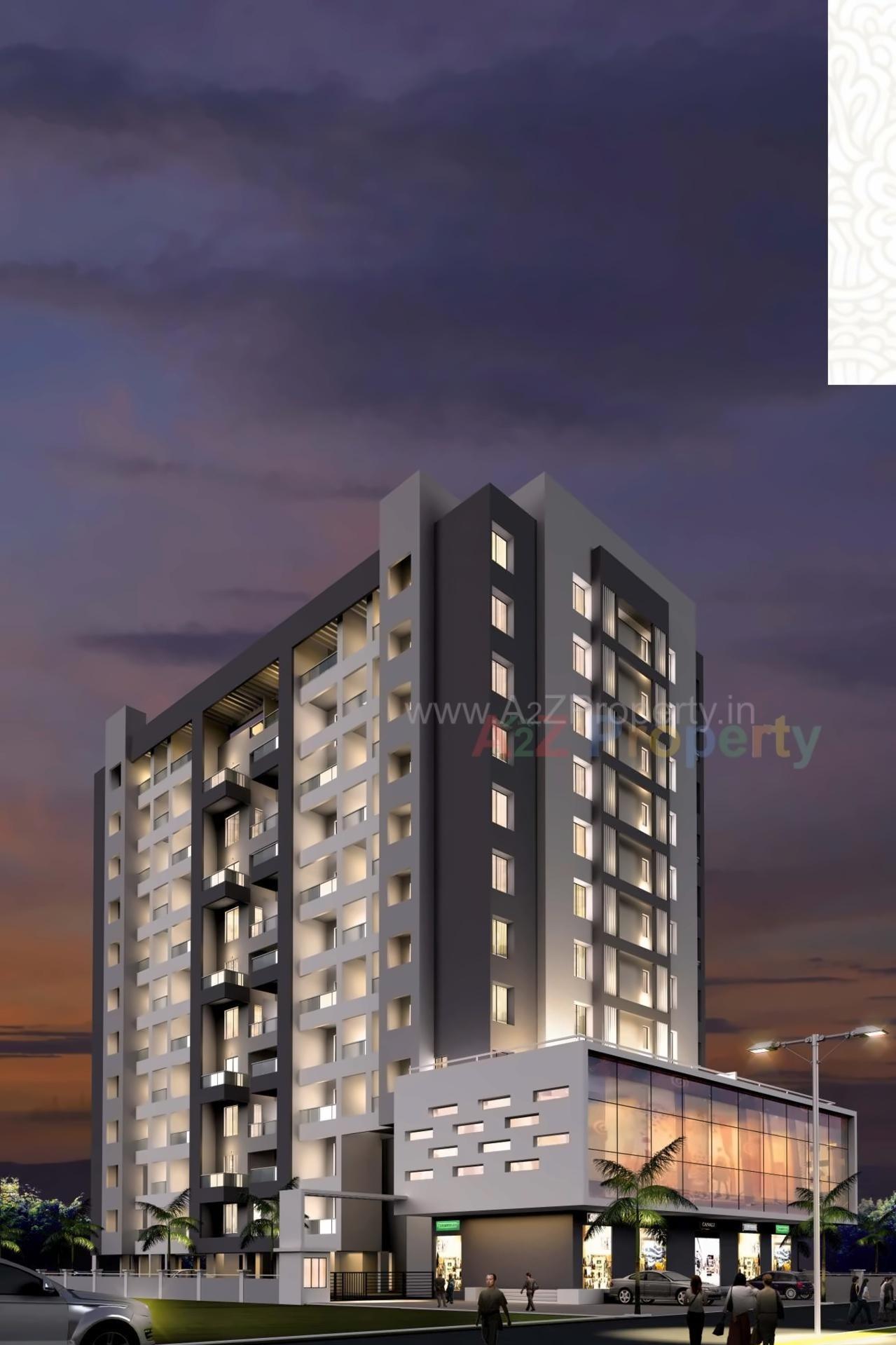 3D Elevation of real estate project Krushnai Impirio located at Pimpri-chinchawad-m-corp, Pune, Maharashtra