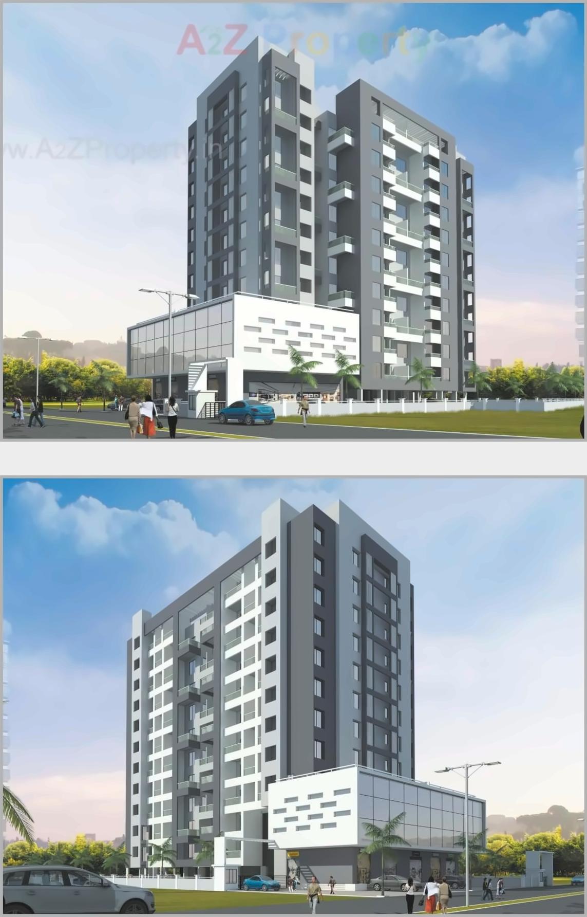 3D Elevation of real estate project Krushnai Impirio located at Pimpri-chinchawad-m-corp, Pune, Maharashtra