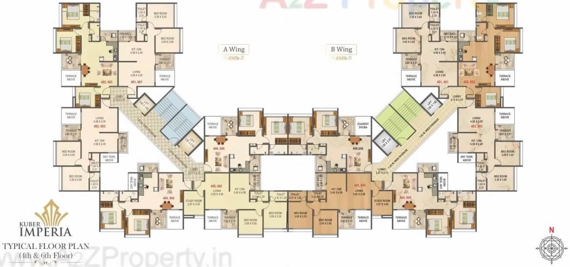 Layout of real estate project Kuber Imperia located at Wakad, Pune, Maharashtra