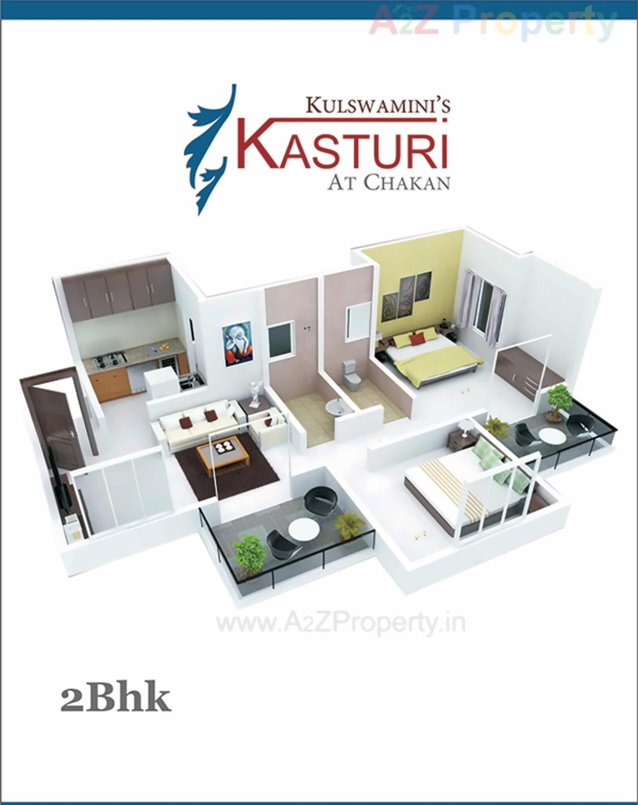 Layout of real estate project Kulswamini Kasturi located at Medankarwadi, Pune, Maharashtra