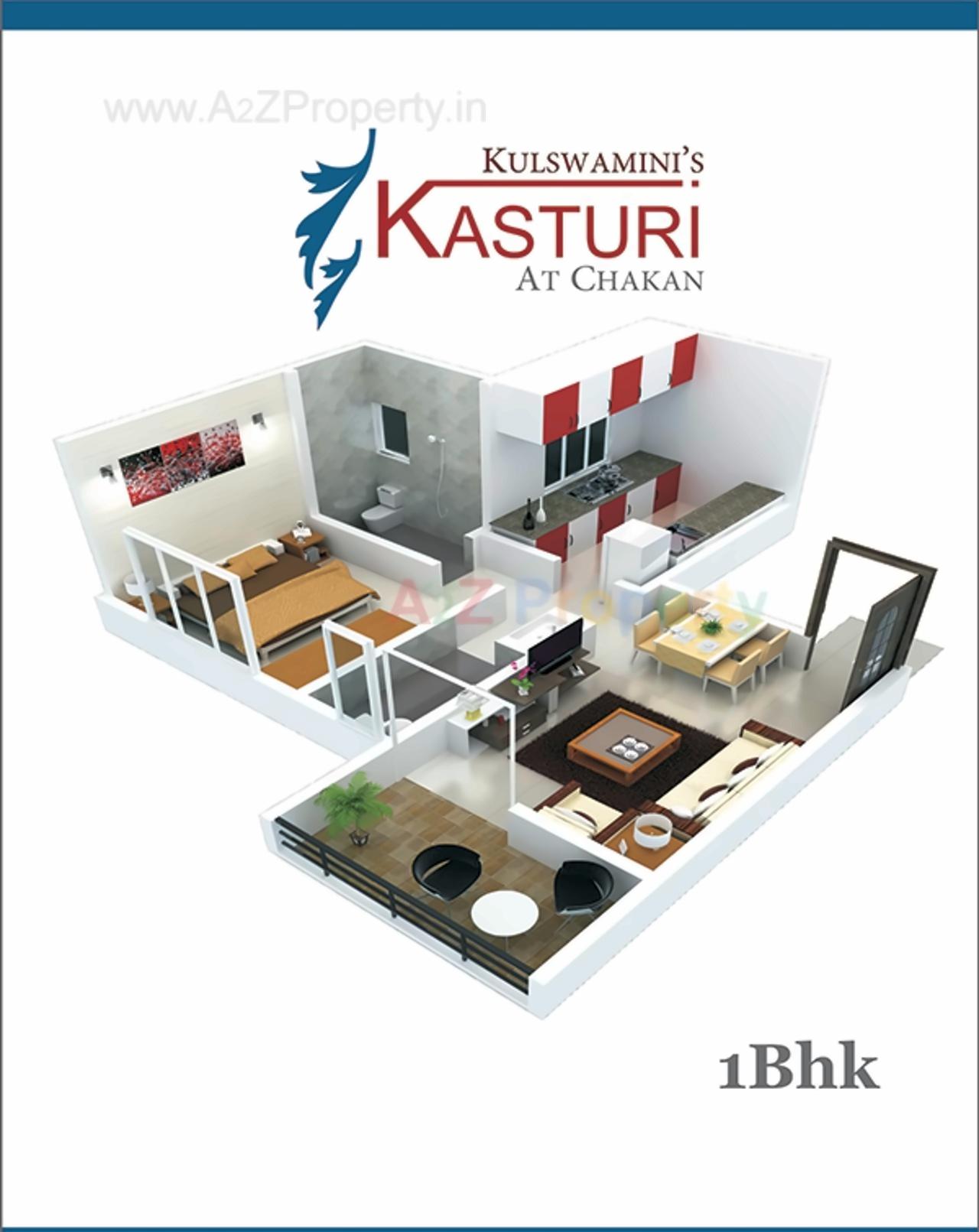 Layout of real estate project Kulswamini Kasturi located at Medankarwadi, Pune, Maharashtra