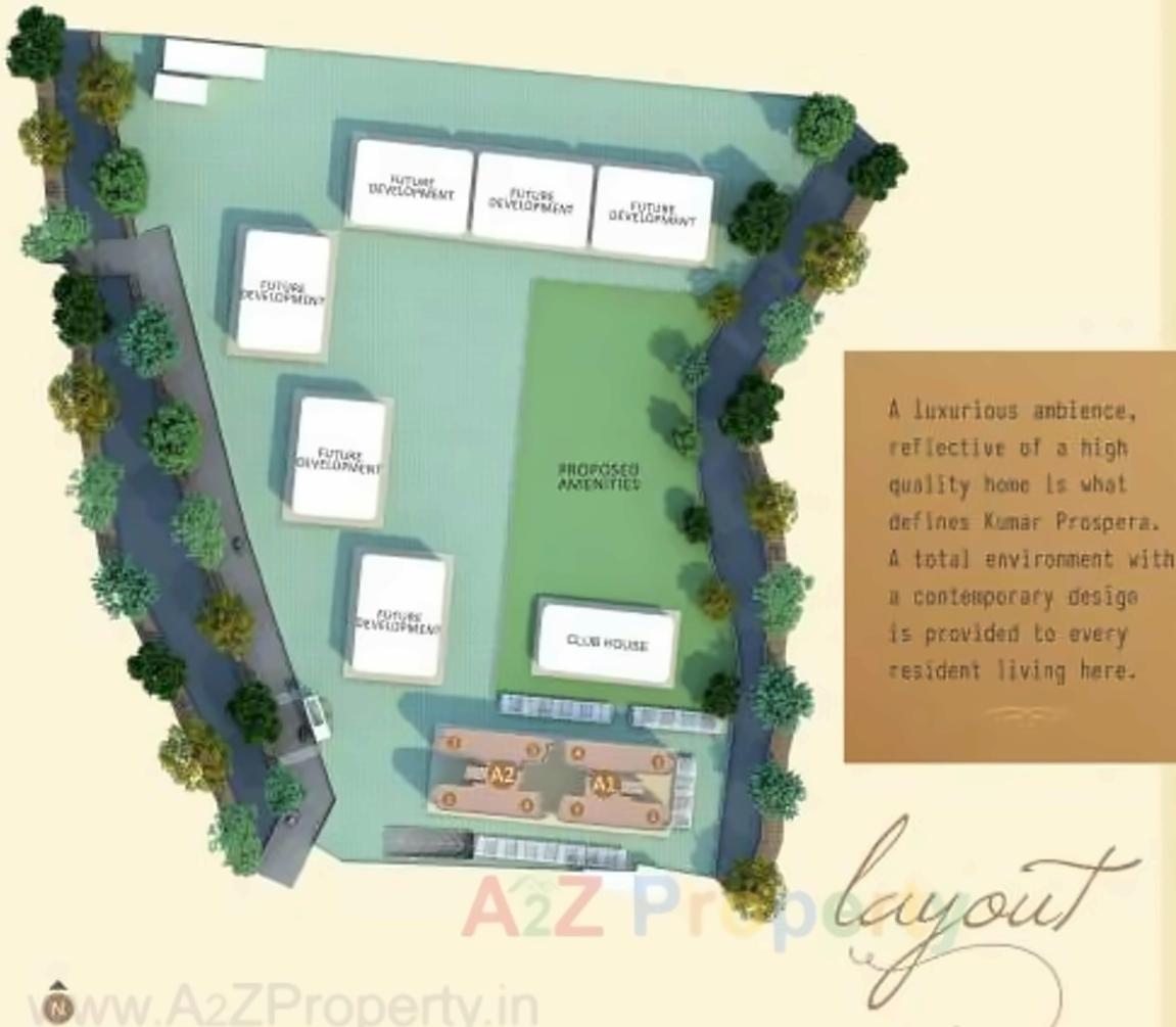 Layout of real estate project Kumar Prospera located at Hadapsar, Pune, Maharashtra
