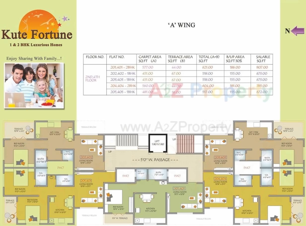 Layout of real estate project Kute Fortune located at Pimpri-chinchawad-m-corp, Pune, Maharashtra