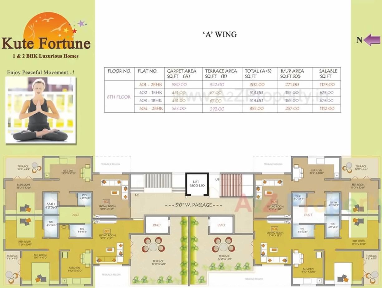 Layout of real estate project Kute Fortune located at Pimpri-chinchawad-m-corp, Pune, Maharashtra