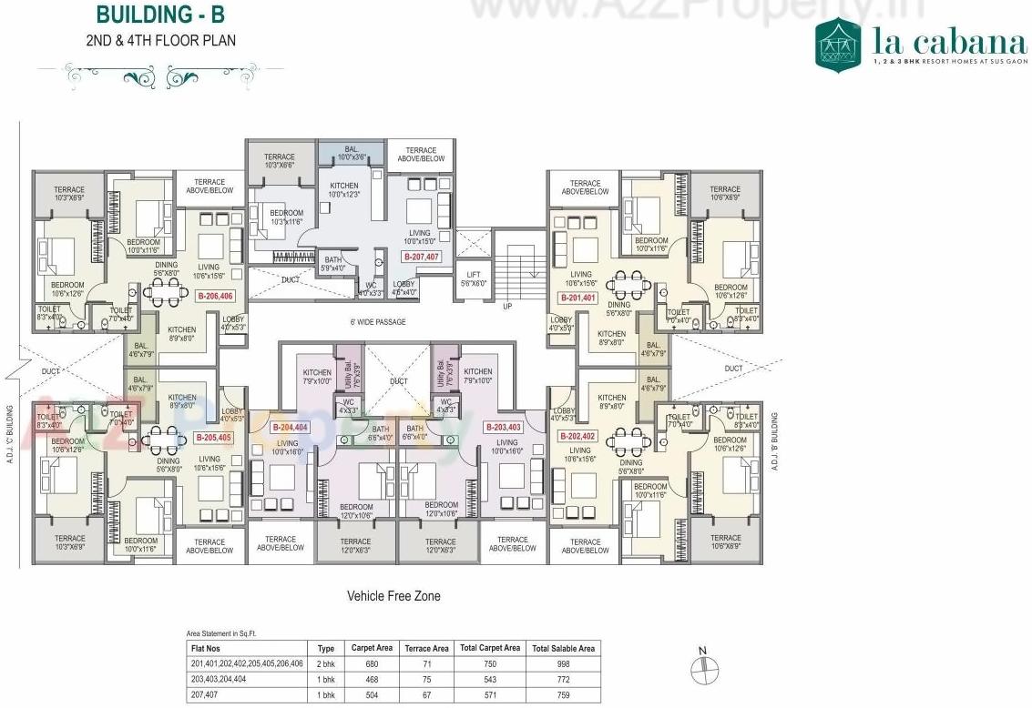 Layout of real estate project La Cabana located at Sus, Pune, Maharashtra