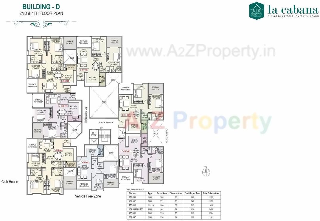 Layout of real estate project La Cabana located at Sus, Pune, Maharashtra