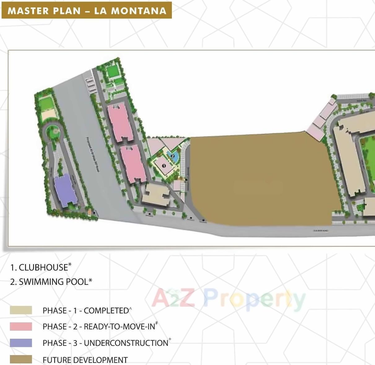 Layout of real estate project La Montana located at Wadagaon-ct, Pune, Maharashtra