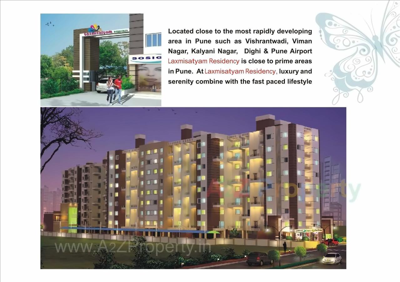 3D Elevation of real estate project Laxmisatyam Residency located at Dhanori, Pune, Maharashtra