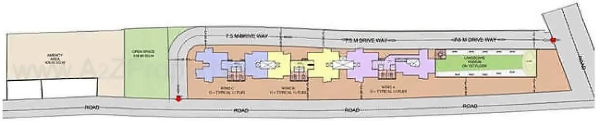 Layout of real estate project Linea located at Hadapsar, Pune, Maharashtra