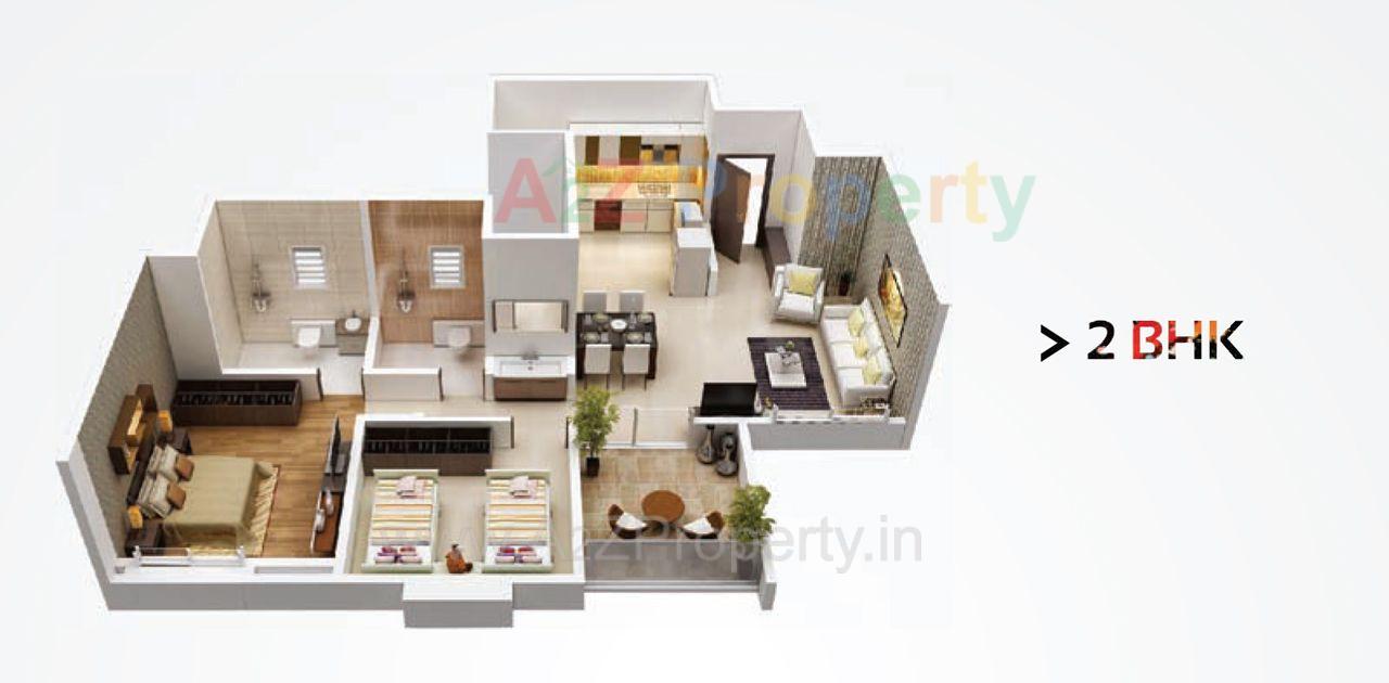 2bhk Cs Big of real estate project Little Earth Masulkar City located at Kivale, Pune, Maharashtra