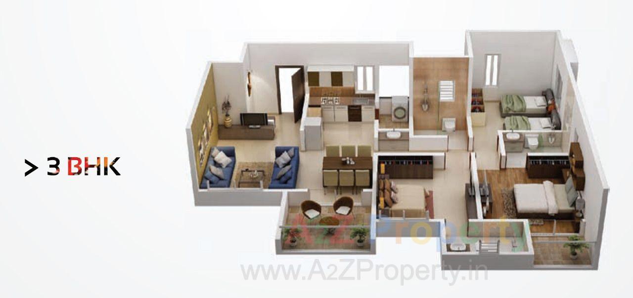 3bhk Cs Big of real estate project Little Earth Masulkar City located at Kivale, Pune, Maharashtra