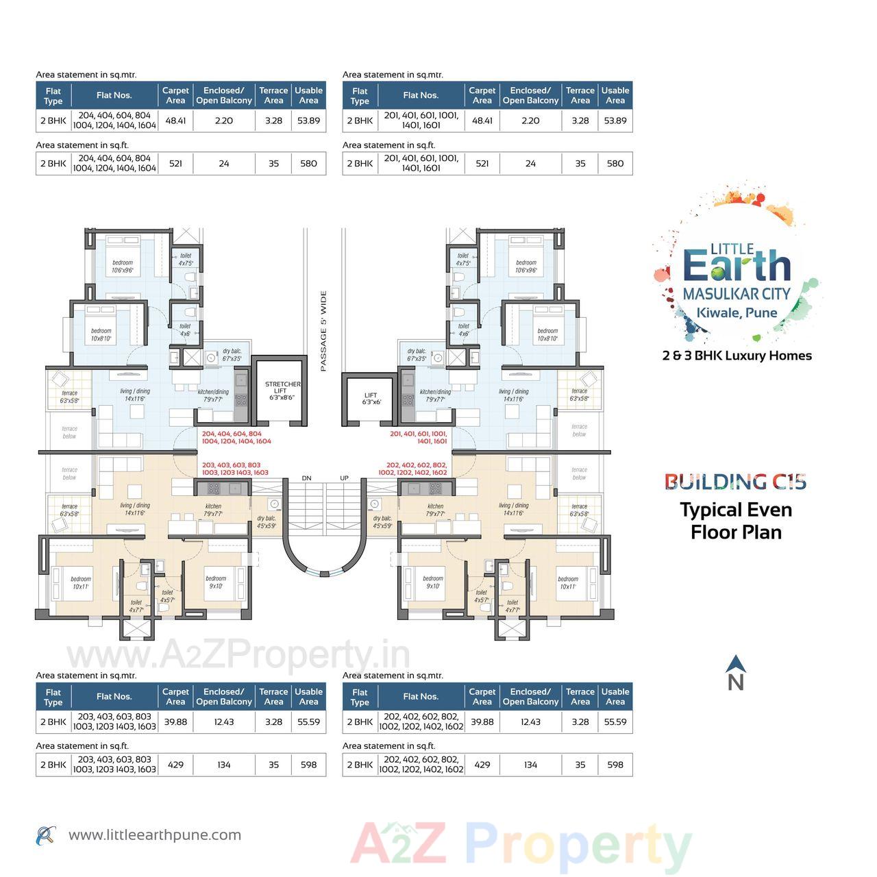 C15 Even Floor of real estate project Little Earth Masulkar City located at Kivale, Pune, Maharashtra