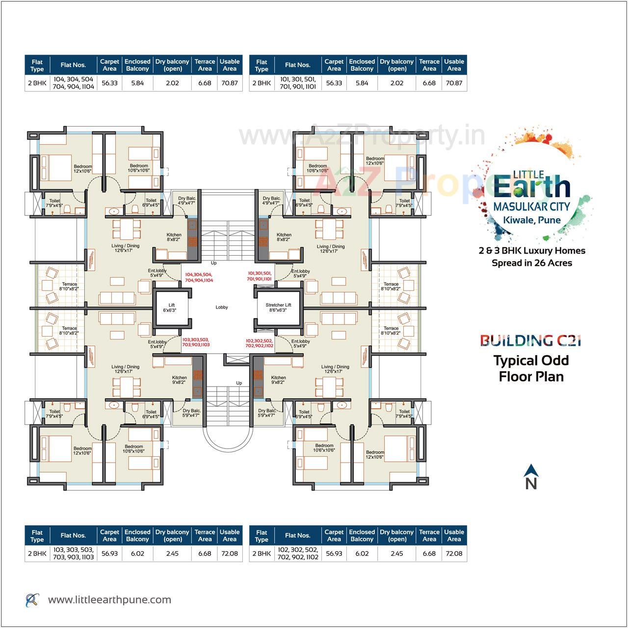 C21 Odd Floor Plan Big of real estate project Little Earth Masulkar City located at Kivale, Pune, Maharashtra