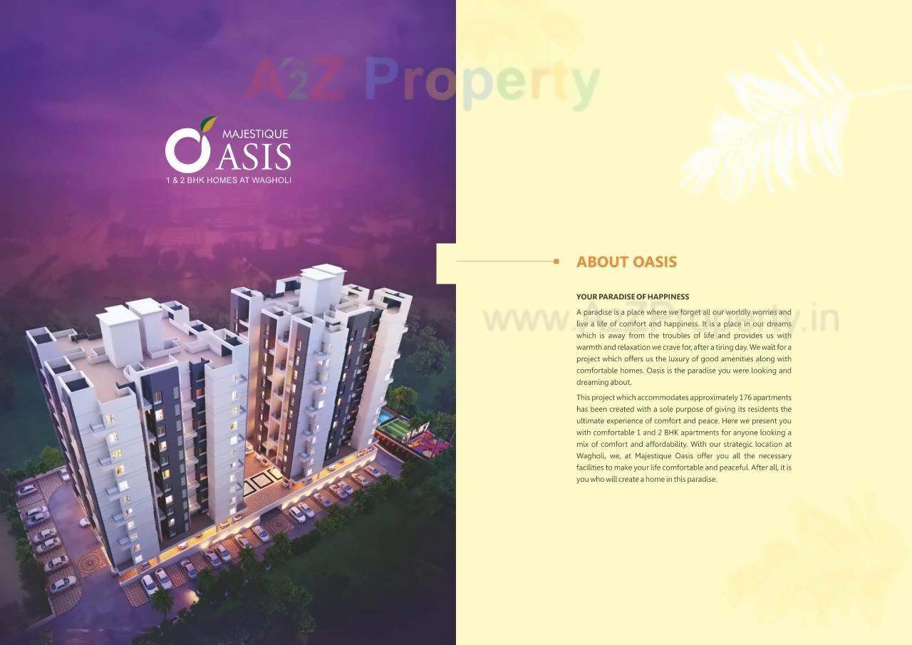 3D Elevation of real estate project Majestique Oasis located at Wagholi, Pune, Maharashtra