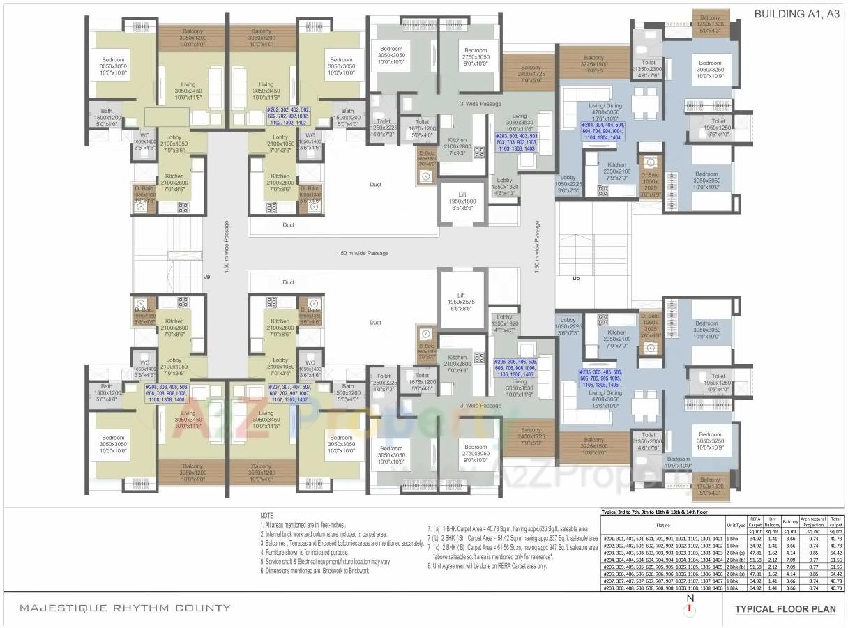 Layout of real estate project Majestique Rhythm County located at Ouatade-handewadi, Pune, Maharashtra