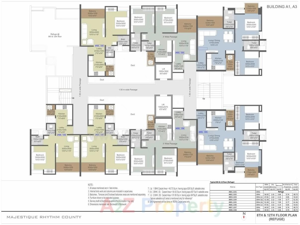 Layout of real estate project Majestique Rhythm County located at Ouatade-handewadi, Pune, Maharashtra