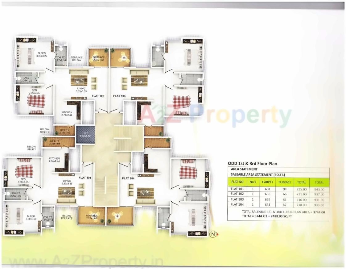 Layout of real estate project Manas Green located at Baner, Pune, Maharashtra