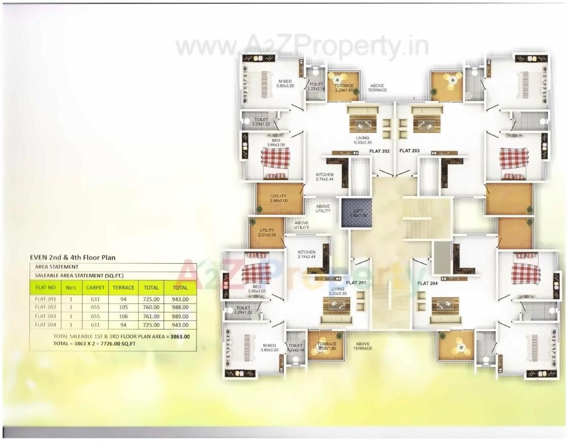 Layout of real estate project Manas Green located at Baner, Pune, Maharashtra
