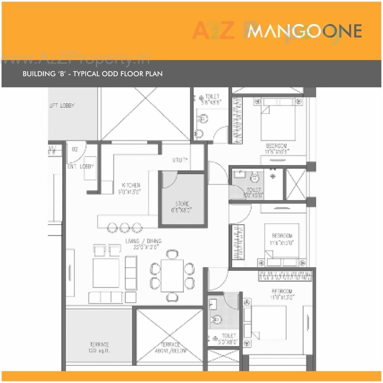 Layout of real estate project Mango One located at Hadapsar, Pune, Maharashtra