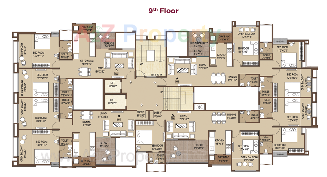 Floor Plan9 of real estate project Manik Signia located at Pune-m-corp, Pune, Maharashtra