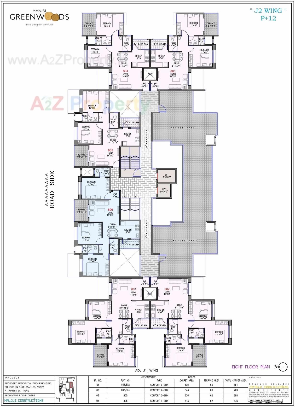 Layout of real estate project Manjri Green Woods located at Manjari-bk, Pune, Maharashtra