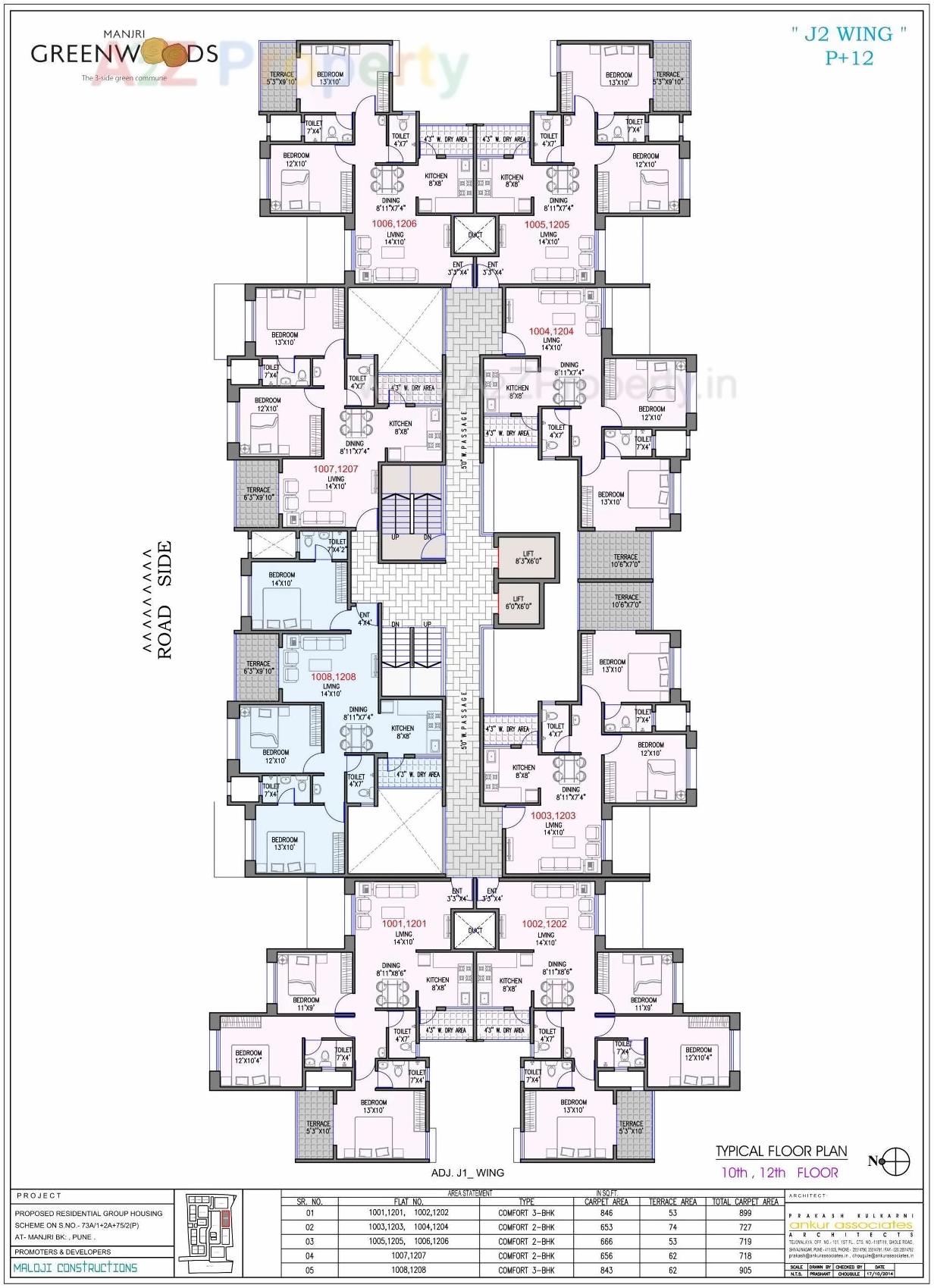 Layout of real estate project Manjri Green Woods located at Manjari-bk, Pune, Maharashtra