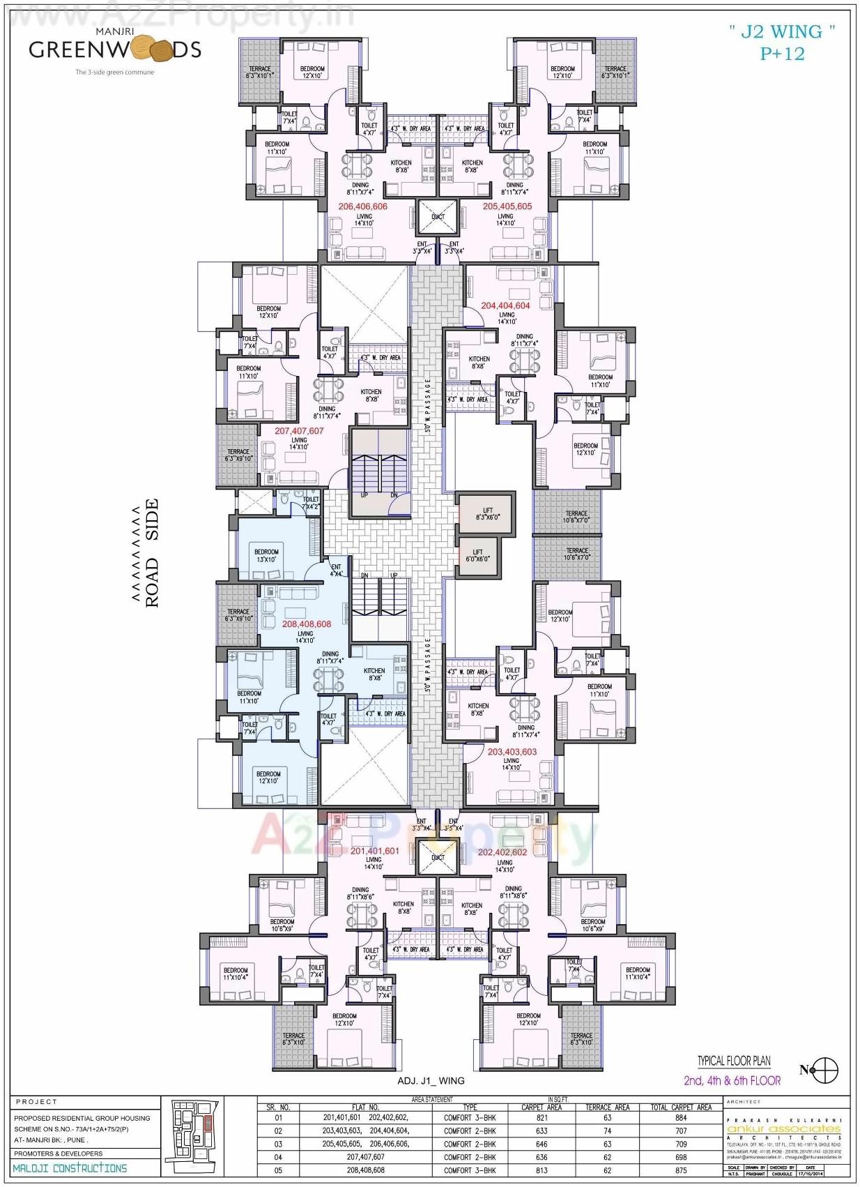 Layout of real estate project Manjri Green Woods located at Manjari-bk, Pune, Maharashtra