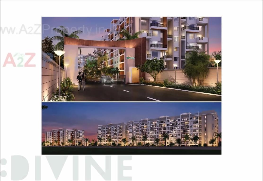 3D Elevation of real estate project Mantra Divine located at Dongargaon, Pune, Maharashtra